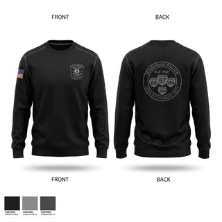 Crew Neck Sweatshirt, Markham Police K-9 Unit, Police, Teamtime, Team time, sublimation, custom sports apparel, team uniforms, spirit wear, spiritwear, sports uniforms, custom shirts, team store, custom team store, fundraiser sports, apparel fundraiser