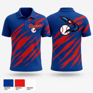 Short Sleeve Performance Polo, Space Coast Rockets, Baseball, Teamtime, Team time, sublimation, custom sports apparel, team uniforms, spirit wear, spiritwear, sports uniforms, custom shirts, team store, custom team store, fundraiser sports, apparel fundraiser
