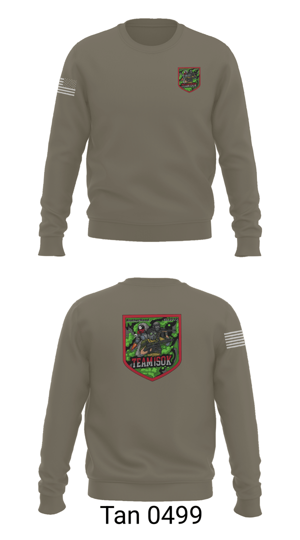 Crew Neck Sweatshirt, 1SOK, Army, Teamtime, Team time, sublimation, custom sports apparel, team uniforms, spirit wear, spiritwear, sports uniforms, custom shirts, team store, custom team store, fundraiser sports, apparel fundraiser