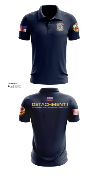 Short Sleeve Performance Polo, Detachment 1 SERO, National Guard, Teamtime, Team time, sublimation, custom sports apparel, team uniforms, spirit wear, spiritwear, sports uniforms, custom shirts, team store, custom team store, fundraiser sports, apparel fundraiser