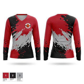 Womens Long Sleeve Vneck Shirt, Ignacio Bobcats, Men's Basketball, Teamtime, Team time, sublimation, custom sports apparel, team uniforms, spirit wear, spiritwear, sports uniforms, custom shirts, team store, custom team store, fundraiser sports, apparel fundraiser