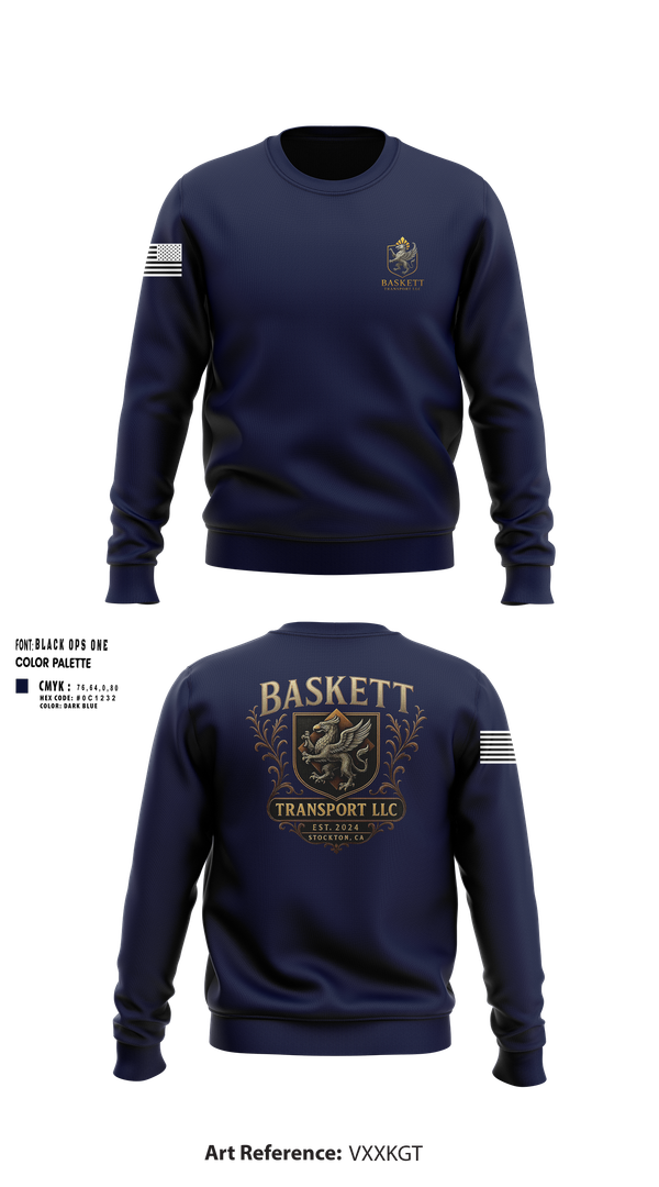 Crew Neck Sweatshirt, Baskett Transport LLC, , Teamtime, Team time, sublimation, custom sports apparel, team uniforms, spirit wear, spiritwear, sports uniforms, custom shirts, team store, custom team store, fundraiser sports, apparel fundraiser