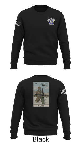 Crew Neck Sweatshirt, 4-3 HHC, Army, Teamtime, Team time, sublimation, custom sports apparel, team uniforms, spirit wear, spiritwear, sports uniforms, custom shirts, team store, custom team store, fundraiser sports, apparel fundraiser