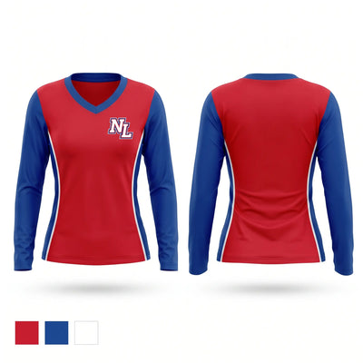 Next Level Women's Long Sleeve V-neck Shirt - 1
