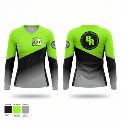 Body Rock Track Club 29403236 Women's Long Sleeve V-neck Shirt - 1