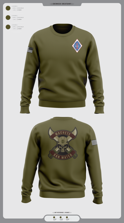 1st Combat Engineer Battalion 65310985 Crew Neck Sweatshirt - 1
