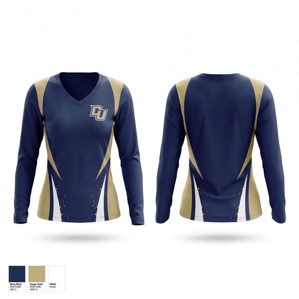 Womens Long Sleeve Vneck Shirt, Varina, Track & Field, Teamtime, Team time, sublimation, custom sports apparel, team uniforms, spirit wear, spiritwear, sports uniforms, custom shirts, team store, custom team store, fundraiser sports, apparel fundraiser