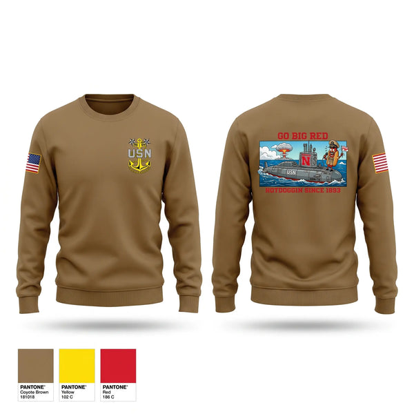 Crew Neck Sweatshirt, USS Nebraska, Navy, Teamtime, Team time, sublimation, custom sports apparel, team uniforms, spirit wear, spiritwear, sports uniforms, custom shirts, team store, custom team store, fundraiser sports, apparel fundraiser