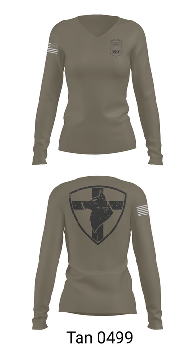 Whitesboro PBA 52419409 Women's Long Sleeve V-neck Shirt - 73
