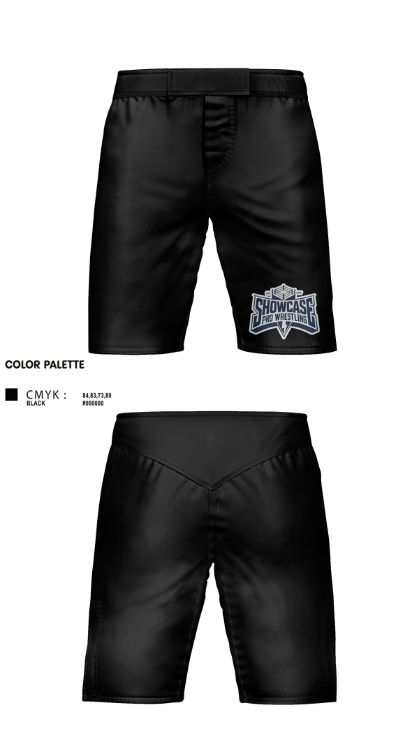 Fight Shorts, Showcase Pro Wrestling, Wrestling, Teamtime, Team time, sublimation, custom sports apparel, team uniforms, spirit wear, spiritwear, sports uniforms, custom shirts, team store, custom team store, fundraiser sports, apparel fundraiser