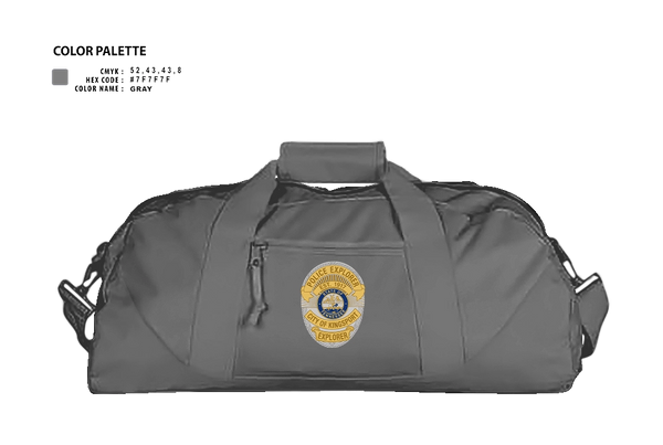 Duffle Bag, Kingsport Police Explorer Post, Police, Teamtime, Team time, sublimation, custom sports apparel, team uniforms, spirit wear, spiritwear, sports uniforms, custom shirts, team store, custom team store, fundraiser sports, apparel fundraiser
