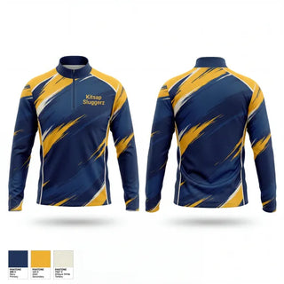 Quarter Zip Jacket, Kitsap Sluggerz, Softball, Teamtime, Team time, sublimation, custom sports apparel, team uniforms, spirit wear, spiritwear, sports uniforms, custom shirts, team store, custom team store, fundraiser sports, apparel fundraiser