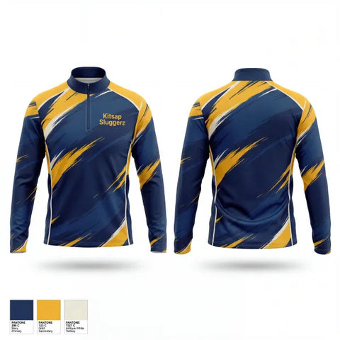 Quarter Zip Jacket, Kitsap Sluggerz, Softball, Teamtime, Team time, sublimation, custom sports apparel, team uniforms, spirit wear, spiritwear, sports uniforms, custom shirts, team store, custom team store, fundraiser sports, apparel fundraiser