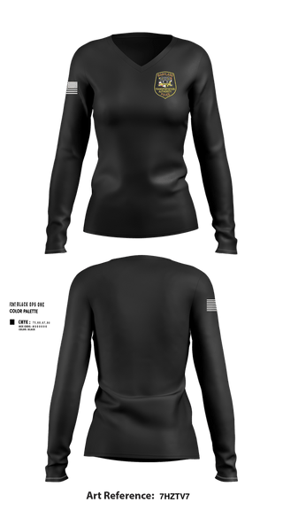 Womens Long Sleeve Vneck Shirt, VIPER TEAM, Police, Teamtime, Team time, sublimation, custom sports apparel, team uniforms, spirit wear, spiritwear, sports uniforms, custom shirts, team store, custom team store, fundraiser sports, apparel fundraiser
