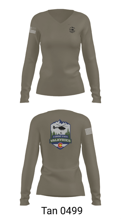D Co 3-140th AVN 89038545 Women's Long Sleeve V-neck Shirt - 73