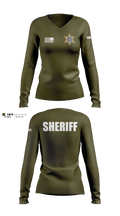 Clay County Sheriff Women's Long Sleeve V-neck Shirt - 12
