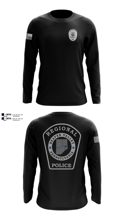 Beaver Valley Regional Police Department  Long Sleeve Performance Shirt 1