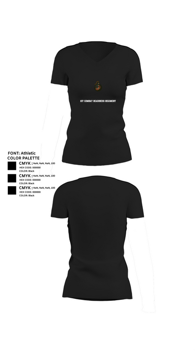 1st Combat Readiness Regiment 40922335 Women's Short Sleeve V-neck Shirt - 24