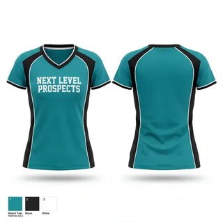 Womens Short Sleeve Vneck Shirt, Next Level Prospects, Baseball, Teamtime, Team time, sublimation, custom sports apparel, team uniforms, spirit wear, spiritwear, sports uniforms, custom shirts, team store, custom team store, fundraiser sports, apparel fundraiser
