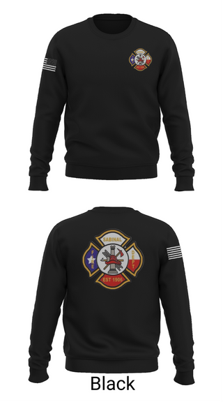 Crew Neck Sweatshirt, Sabinal Volunteer Fire Department, Fire Department, Teamtime, Team time, sublimation, custom sports apparel, team uniforms, spirit wear, spiritwear, sports uniforms, custom shirts, team store, custom team store, fundraiser sports, apparel fundraiser