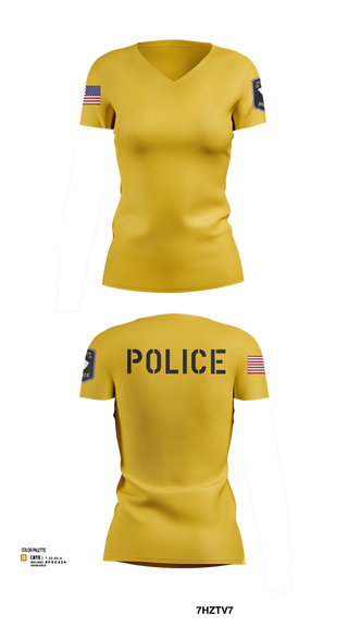 Womens Short Sleeve Vneck Shirt, New Ellenton Police Department, Police, Teamtime, Team time, sublimation, custom sports apparel, team uniforms, spirit wear, spiritwear, sports uniforms, custom shirts, team store, custom team store, fundraiser sports, apparel fundraiser