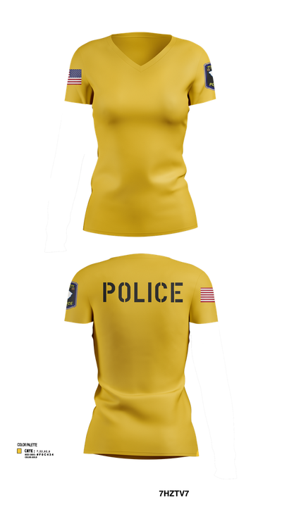 New Ellenton Police Department 612730 Women's Short Sleeve V-neck Shirt - 5
