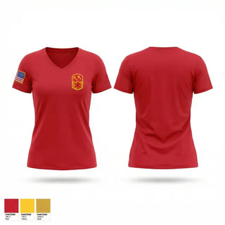 Womens Short Sleeve Vneck Shirt, 94th AAMDC, Army, Teamtime, Team time, sublimation, custom sports apparel, team uniforms, spirit wear, spiritwear, sports uniforms, custom shirts, team store, custom team store, fundraiser sports, apparel fundraiser