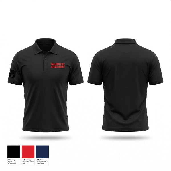Short Sleeve Performance Polo, Walden Fire Department, Fire Department, Teamtime, Team time, sublimation, custom sports apparel, team uniforms, spirit wear, spiritwear, sports uniforms, custom shirts, team store, custom team store, fundraiser sports, apparel fundraiser