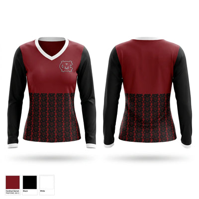 Mid-Carolina High School Women's Long Sleeve V-neck Shirt - 1