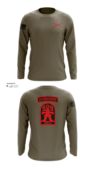Long Sleeve Performance Shirt, 3-509th Parachute Infantry BN Able Nation, , Teamtime, Team time, sublimation, custom sports apparel, team uniforms, spirit wear, spiritwear, sports uniforms, custom shirts, team store, custom team store, fundraiser sports, apparel fundraiser