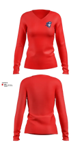 Kate Duncan Smith DAR School Volleyball 52095920 Women's Long Sleeve V-neck Shirt - 51