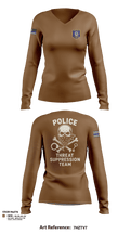 New Jersey Department of Corrections 85473699 Women's Long Sleeve V-neck Shirt - 1