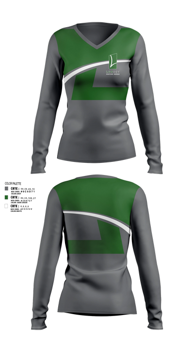Lundev Women's Long Sleeve V-neck Shirt - 3
