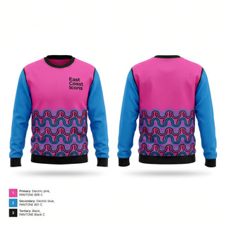 Crew Neck Sweatshirt, East Coast Icons, Baseball, Teamtime, Team time, sublimation, custom sports apparel, team uniforms, spirit wear, spiritwear, sports uniforms, custom shirts, team store, custom team store, fundraiser sports, apparel fundraiser