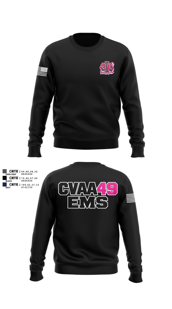 Crew Neck Sweatshirt, Coudersport Ems, EMS/EMT, Teamtime, Team time, sublimation, custom sports apparel, team uniforms, spirit wear, spiritwear, sports uniforms, custom shirts, team store, custom team store, fundraiser sports, apparel fundraiser