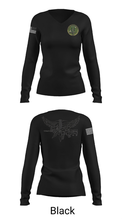 RHSWAT 31076673 Women's Long Sleeve V-neck Shirt - 35