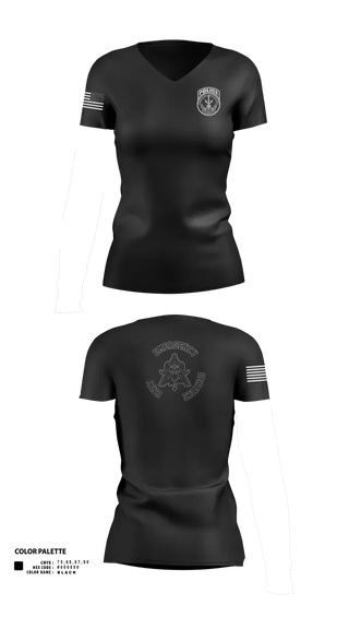 Womens Short Sleeve Vneck Shirt, Emergency Service Unit, Police, Teamtime, Team time, sublimation, custom sports apparel, team uniforms, spirit wear, spiritwear, sports uniforms, custom shirts, team store, custom team store, fundraiser sports, apparel fundraiser