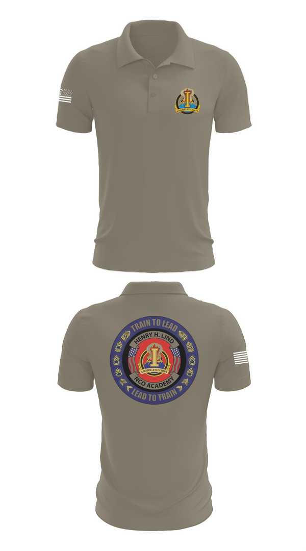 Short Sleeve Performance Polo, Henry H. Lind NCO Academy, Army, Teamtime, Team time, sublimation, custom sports apparel, team uniforms, spirit wear, spiritwear, sports uniforms, custom shirts, team store, custom team store, fundraiser sports, apparel fundraiser