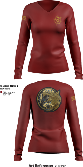 Womens Long Sleeve Vneck Shirt, NIRT, Police, Teamtime, Team time, sublimation, custom sports apparel, team uniforms, spirit wear, spiritwear, sports uniforms, custom shirts, team store, custom team store, fundraiser sports, apparel fundraiser