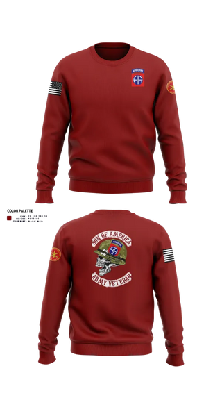 Crew Neck Sweatshirt, 82d ABN DIV, , Teamtime, Team time, sublimation, custom sports apparel, team uniforms, spirit wear, spiritwear, sports uniforms, custom shirts, team store, custom team store, fundraiser sports, apparel fundraiser