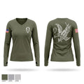 Veterans Affairs Police Special Response Team Women's Long Sleeve V-neck Shirt - 1