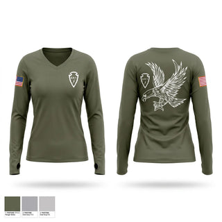 Womens Long Sleeve Vneck Shirt, Veterans Affairs Police Special Response Team, Police, Teamtime, Team time, sublimation, custom sports apparel, team uniforms, spirit wear, spiritwear, sports uniforms, custom shirts, team store, custom team store, fundraiser sports, apparel fundraiser