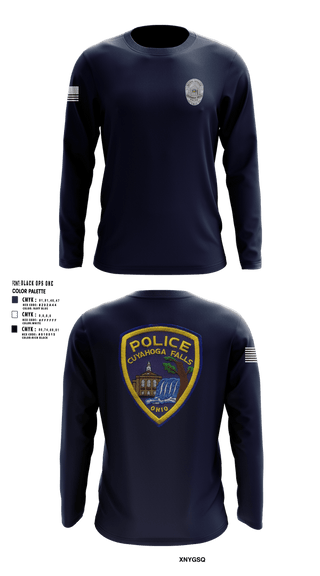 Long Sleeve Performance Shirt, Cuyahoga Falls Police Department, Police, Teamtime, Team time, sublimation, custom sports apparel, team uniforms, spirit wear, spiritwear, sports uniforms, custom shirts, team store, custom team store, fundraiser sports, apparel fundraiser