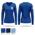 Massachusetts Department of Correction Women's Long Sleeve V-neck Shirt - 1
