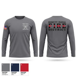 Long Sleeve Performance Shirt, Monett Rural Fire District, Fire Department, Teamtime, Team time, sublimation, custom sports apparel, team uniforms, spirit wear, spiritwear, sports uniforms, custom shirts, team store, custom team store, fundraiser sports, apparel fundraiser
