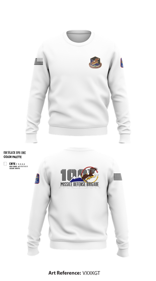 Crew Neck Sweatshirt, 100th Missile Defense Brigade, , Teamtime, Team time, sublimation, custom sports apparel, team uniforms, spirit wear, spiritwear, sports uniforms, custom shirts, team store, custom team store, fundraiser sports, apparel fundraiser