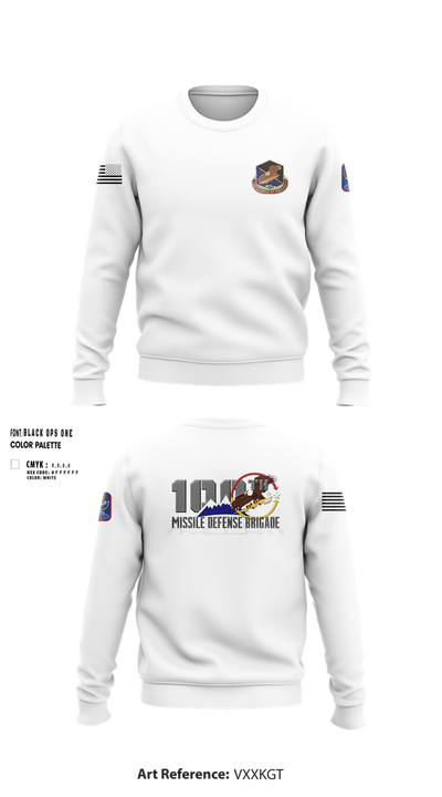 100th Missile Defense Brigade 43971287 Crew Neck Sweatshirt - 104