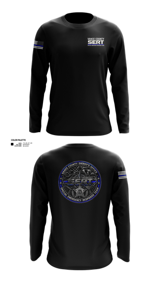 Long Sleeve Performance Shirt, Vance County Sheriff Office S.E.R.T, Police, Teamtime, Team time, sublimation, custom sports apparel, team uniforms, spirit wear, spiritwear, sports uniforms, custom shirts, team store, custom team store, fundraiser sports, apparel fundraiser