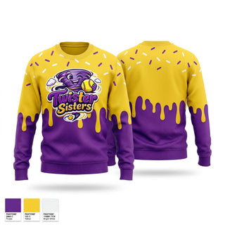 Crew Neck Sweatshirt, Twister Sisters, Softball, Teamtime, Team time, sublimation, custom sports apparel, team uniforms, spirit wear, spiritwear, sports uniforms, custom shirts, team store, custom team store, fundraiser sports, apparel fundraiser