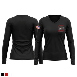 Womens Long Sleeve Vneck Shirt, B-Shift Bandits, EMS/EMT, Teamtime, Team time, sublimation, custom sports apparel, team uniforms, spirit wear, spiritwear, sports uniforms, custom shirts, team store, custom team store, fundraiser sports, apparel fundraiser